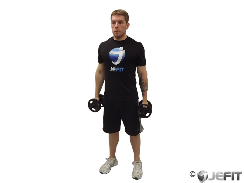 Dumbbell Two Arm Side Bend