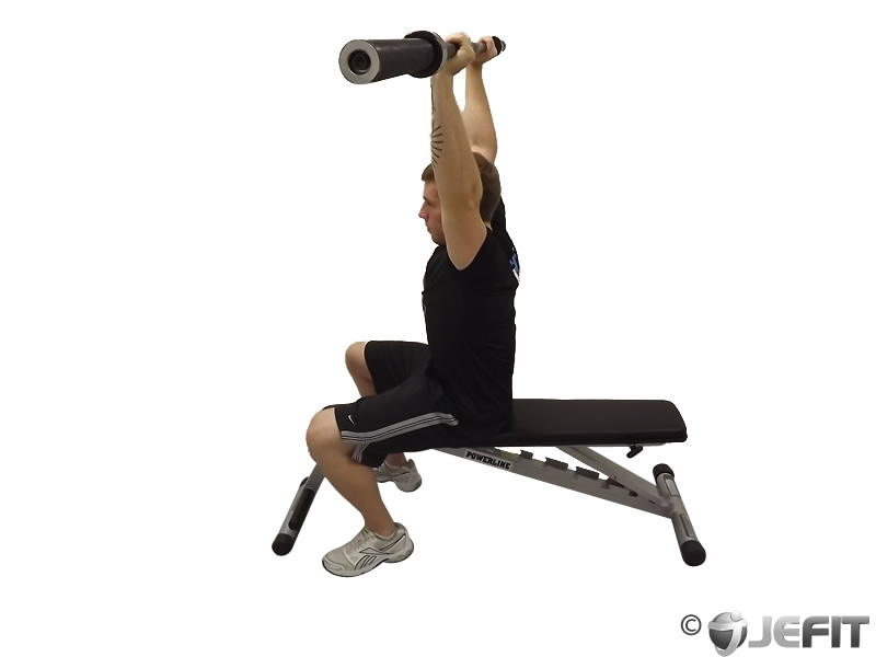 Barbell Seated Alternating Front and Back Press Exercise Database