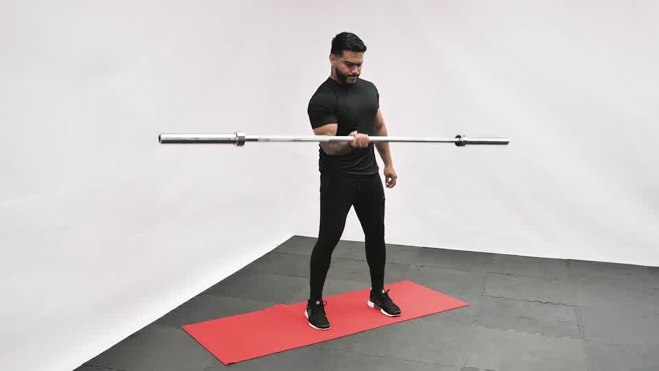 Barbell One-Arm Bicep Curl