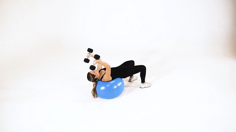 Stability Ball Tricep Extension