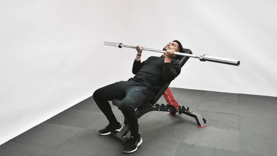 Barbell Incline Bench Press (Reverse Grip)