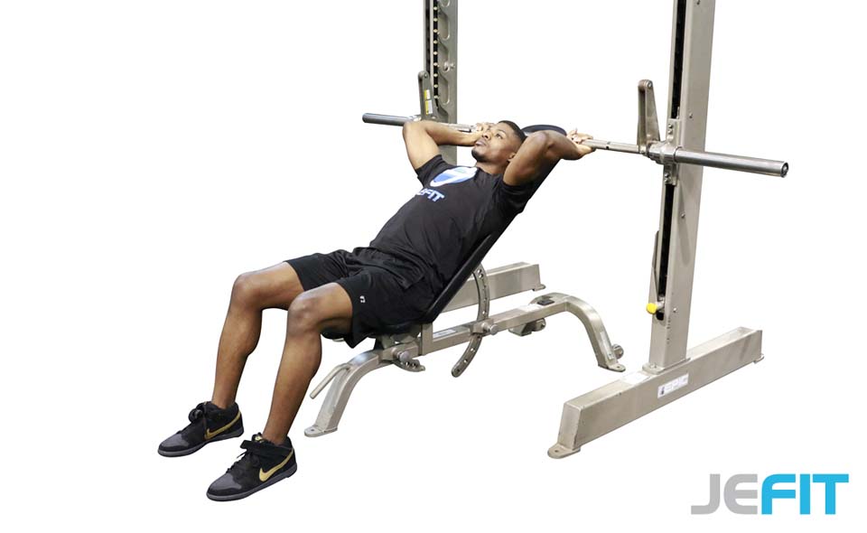 Smith Machine Incline Tricep Extension