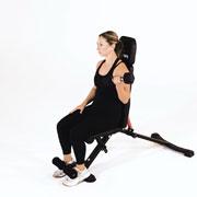 Dumbbell One-Arm Seated Curl Demonstration