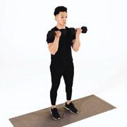 Dumbbell Rotational Curl Demonstration
