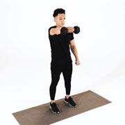 Dumbbell One-Arm Front Raise Demonstration