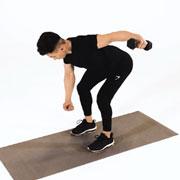 Dumbbell One-Arm Bent-Over Reverse Fly Demonstration