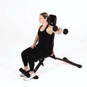 Dumbbell Seated One-Arm Lateral Raise Demonstration