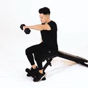 Dumbbell Seated Alternating Front Raise Demonstration