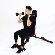 Dumbbell Seated Press (Palms In) Demonstration
