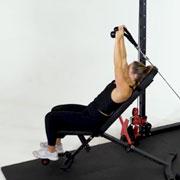 Cable Rope Incline Tricep Extension Demonstration