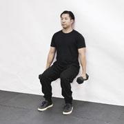 Dumbbell Wall Squat Demonstration