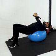 Cable One-Arm Fly (Stability Ball) Demonstration