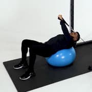 Cable One-Arm Press (Stability Ball) Demonstration