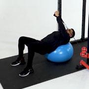 Cable One-Arm Incline Fly (Stability Ball) Demonstration
