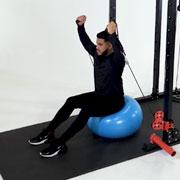 Cable Dual Overhead Curl (Stability Ball) Demonstration