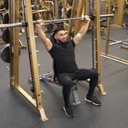 Smith Machine Shoulder Press (Wide Grip) Demonstration