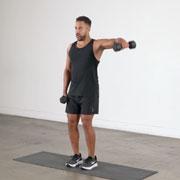 Dumbbell Standing Alternating Lateral Raise Demonstration