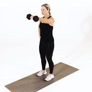 Dumbbell One-Arm Front Raise Demonstration