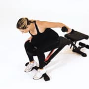 Dumbbell Seated Bent-Over One-Arm Reverse Fly Demonstration