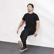 Single-Leg Wall Squat  Demonstration