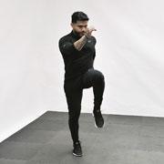 High Knee Walk External Hip Rotation Demonstration
