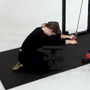 Cable Kneeling Tricep Extension Demonstration