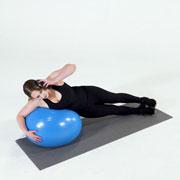 Stability Ball Weight Plate Side Bend Demonstration