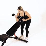 Dumbbell One-Arm Preacher Curl Demonstration