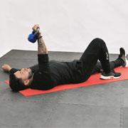 Kettlebell One-Arm Floor Press Demonstration