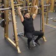 Smith Machine Shoulder Press Demonstration