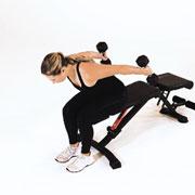 Dumbbell Seated Bent-Over Tricep Extension Demonstration