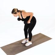 Dumbbell Bent-Over Tricep Extension Demonstration