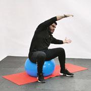 Stability Ball Half Moon Stretch Demonstration