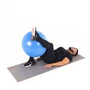Stability Ball Hamstring Stretch  Demonstration