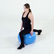 Stability Ball Hip Flexor Stretch Demonstration