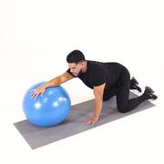 Stability Ball Lat Stretch Demonstration