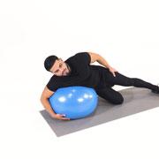 Stability Ball Lat Stretch Demonstration