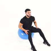 Stability Ball Hip Rotation Demonstration