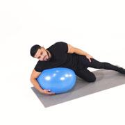 Stability Ball Side-Lying Neck Stretch Demonstration