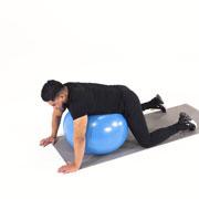 Stability Ball Low Back Stretch Demonstration
