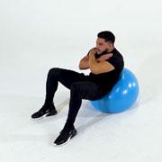 Stability Ball Incline Ab Crunch Demonstration
