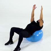 Stability Ball Extended Arm Crunch Demonstration