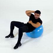 Stability Ball Oblique Curl Demonstration