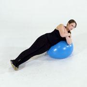 Stability Ball Side Crunch  Demonstration