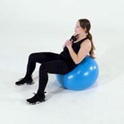 Stability Ball Dumbbell Sit-Up Demonstration