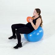 Stability Ball Medicine Ball Sit-Up Demonstration