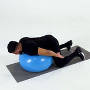 Stability Ball Back Extension with Rotation Demonstration