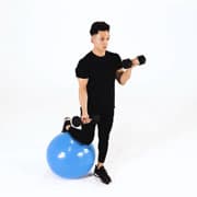 Dumbbell Alternating Bicep Curl (Stability Ball) Demonstration