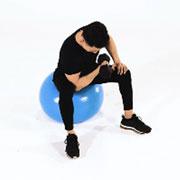 Dumbbell Concentration Curl on Stability Ball Demonstration