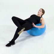 Stability Ball Cross-Leg Bridge Demonstration